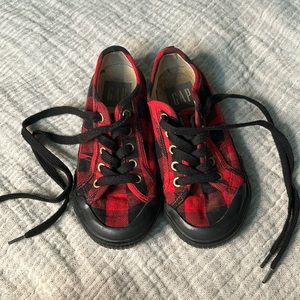 Toddler Red Plaid Lowtops GAP